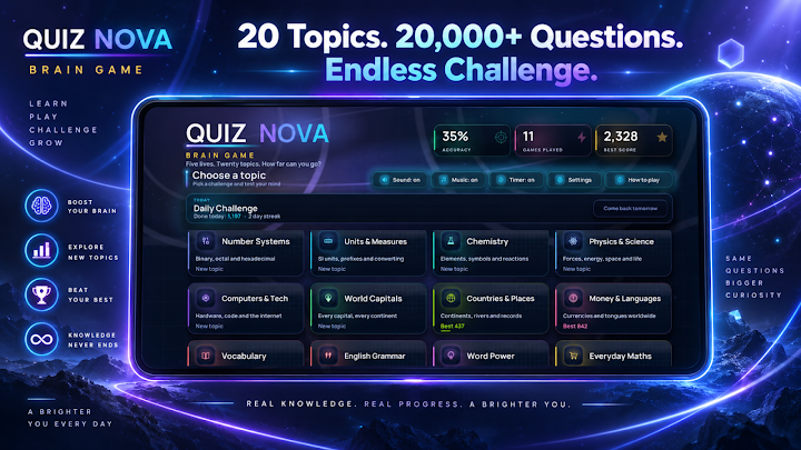 Quiz Nova: Brain Game screenshot 1